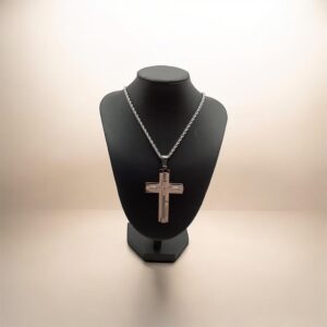 Cross necklace for men, silver Stainless Steel Penda